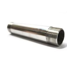 SS Barrel Pipe Nipple Round ERW Commercial Stainless Steel 202 (LENGTH:80mm 3" Long))